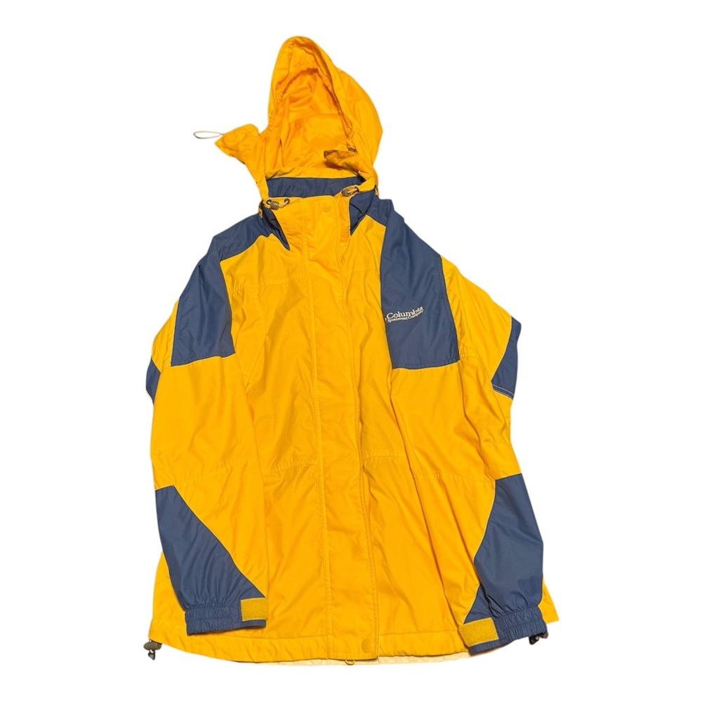 COLUMBIA Core Interchange Womens Size MEDIUM Jacket Ski Coat Long Vintage Yellow